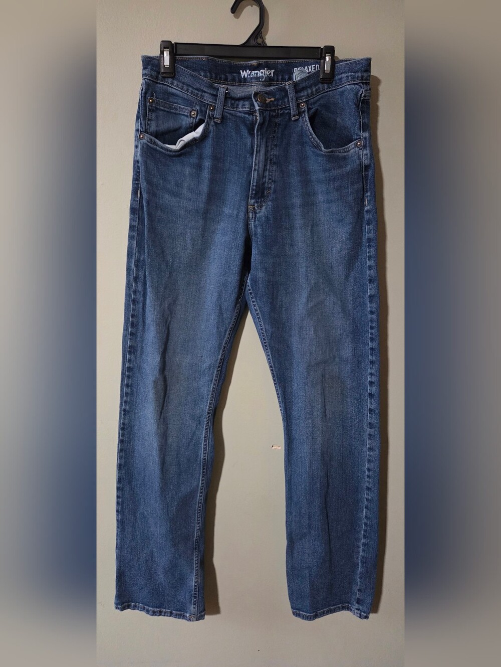 Wrangler Relaxed Boot Men’s Jeans 32x34 Blue Denim Stretch Pants